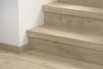 CLM1656 Fűrésszel Vágott Természetes Havanna Tölgy Bullnose Lépcsőborítás
