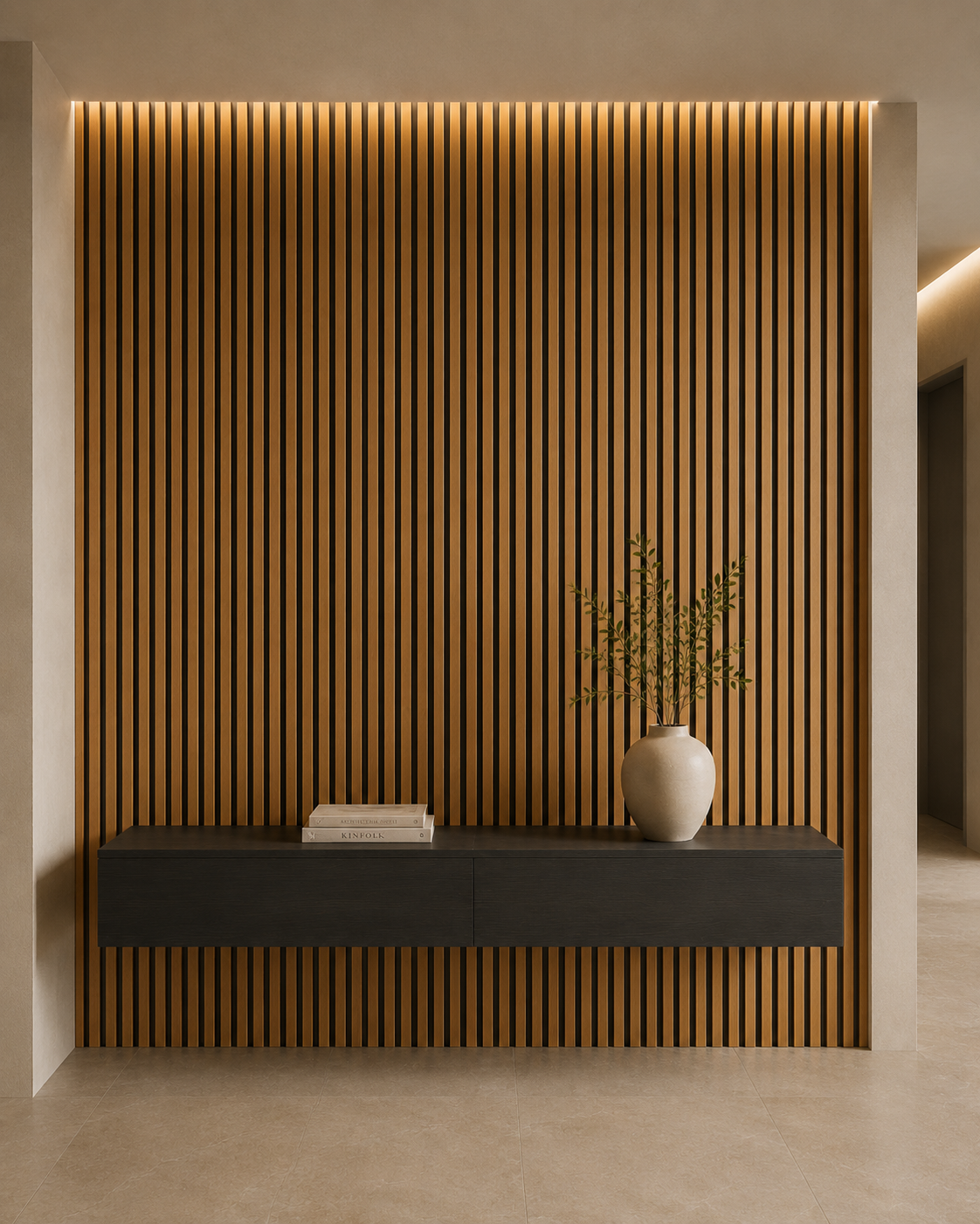 L0505T TERMÉSZETES TÖLGY Nagy Lamella Falpanel – Grosso - Image 3